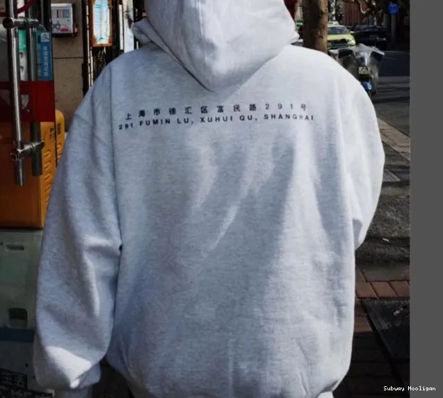 HOODED M BOX Shanghai SWEAT XL S Grey LOGO L 0311