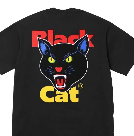 M BLACK White L Black Cat Black CAT TEE 24 and XL S 0312